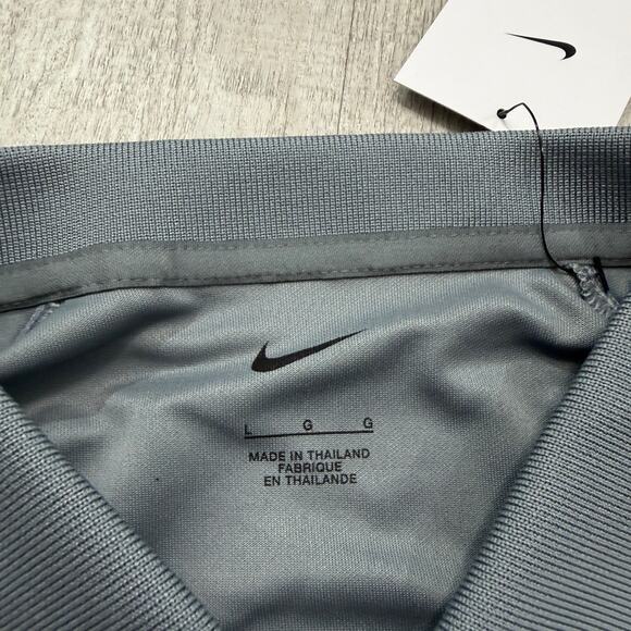 NWT Nike Dri-FIT Micro Pique 2.0 Polo Shirt Large Golf Golfing Gray DC1963-065 - Picture 4 of 8